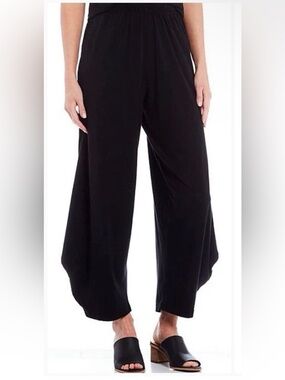 Bryn Walker Lantern Pants Pull On Black Boho Lagenlook Womens Bamboo large